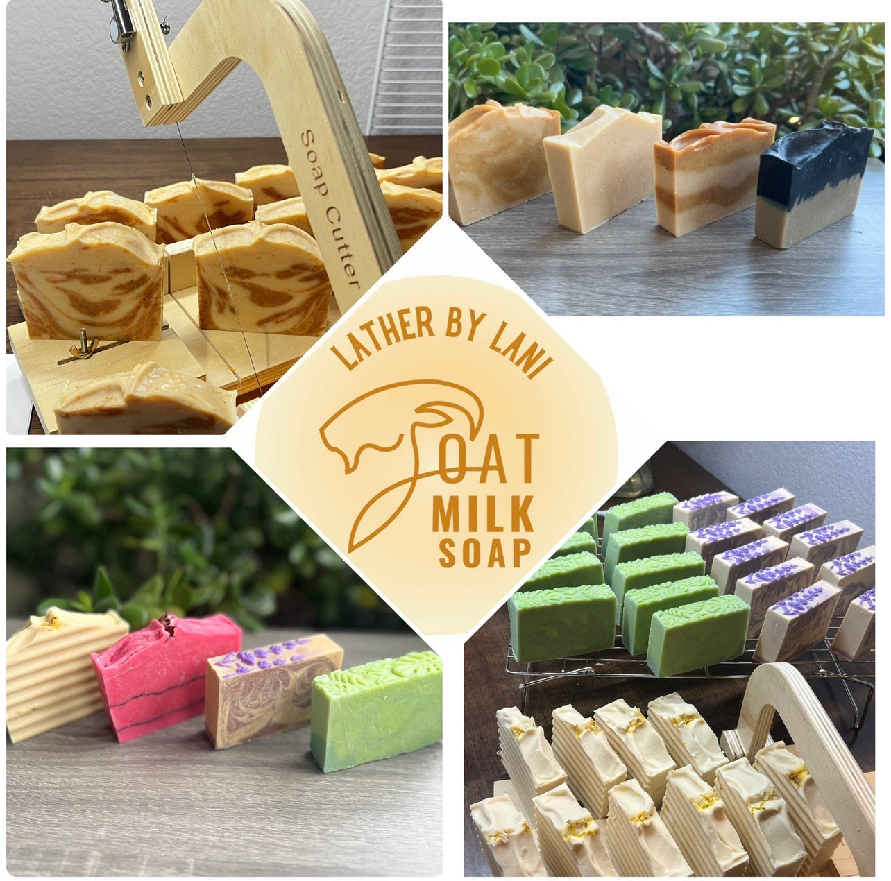 Lather by Lani goat milk soap bars variety