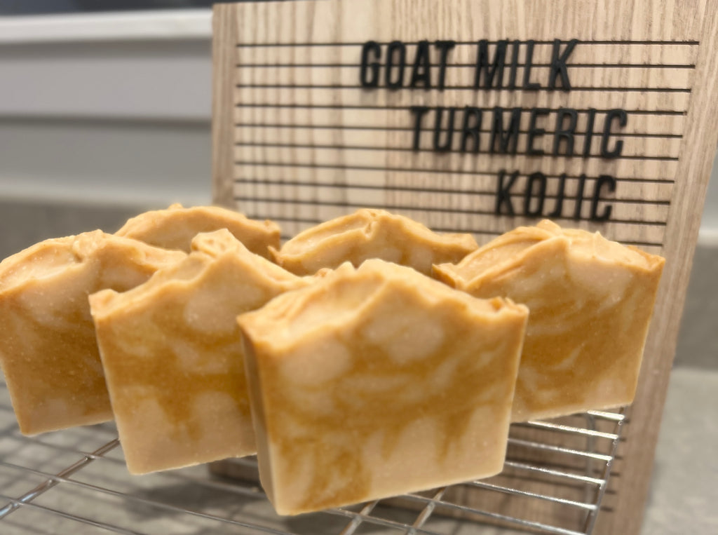 Goat Milk Turmeric & Kojic Acid Face and Body Bar Soap – Brightening & Even Skin Tone | Lather by Lani